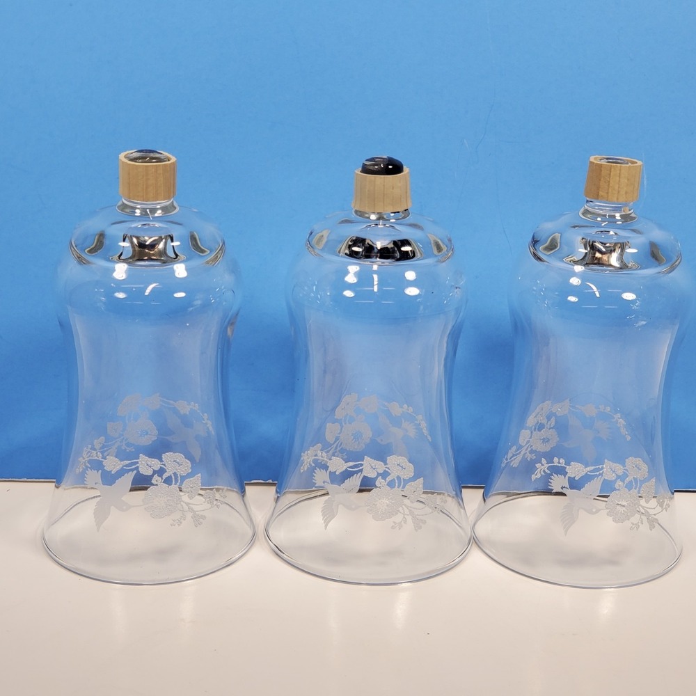 Votive Cups Hummingbird Filigree Glass Peg Candle Home Interiors Vintage QTY 3